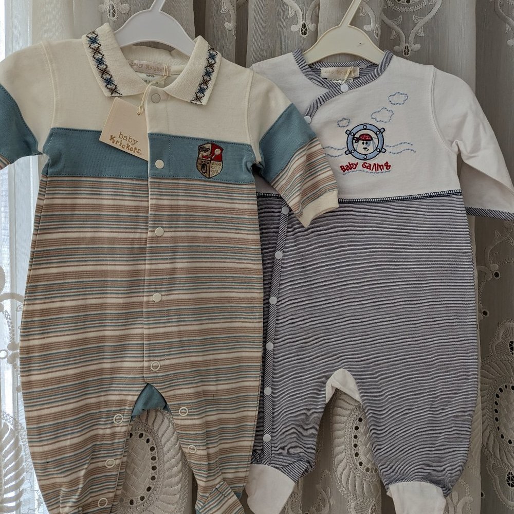 NWT baby Krickets  set of 2 long-sleeve pajamas size 6 M
